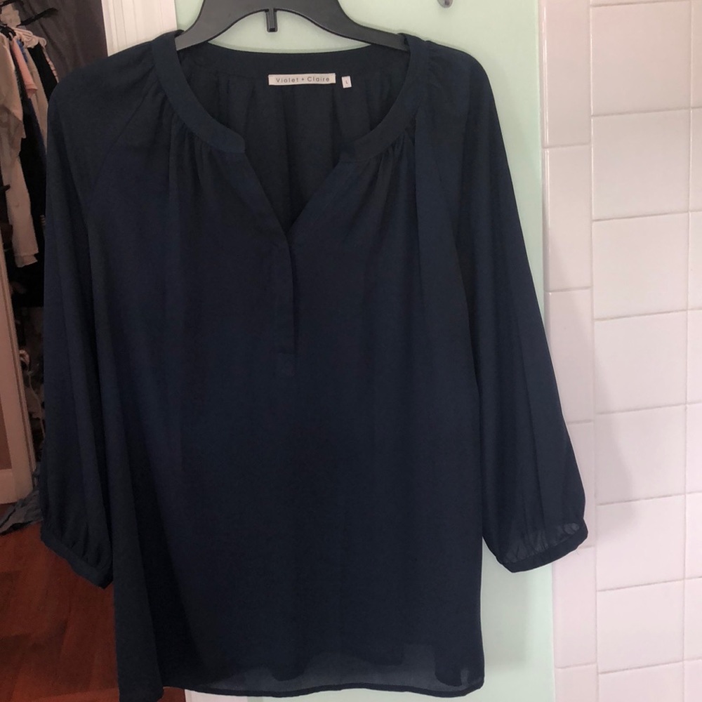 Navy blue blouse